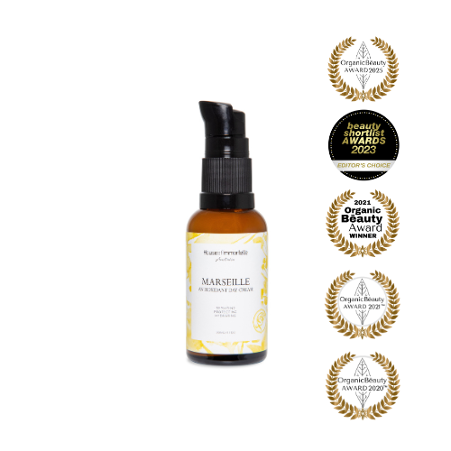 House of Immortelle Marseille Antioxidant Day Cream for hydrated, protected and radiant-looking skin.