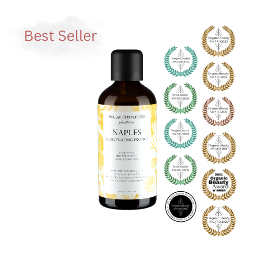 House of Immortelle Naples Rejuvenating Essence for hydrated, smooth and radiant-looking skin.