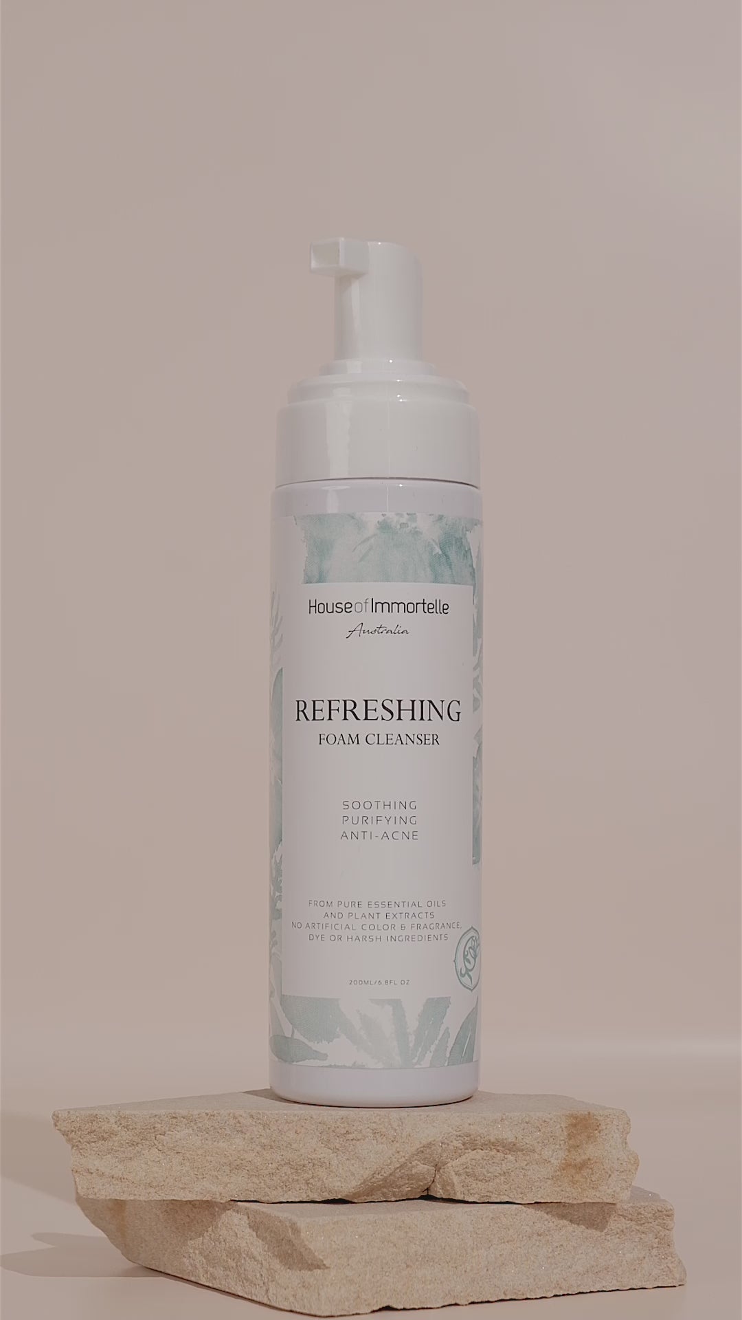 A luxurious refreshing foam cleanser by House of Immortelle, designed to deeply cleanse the skin. The airy foam gently removes impurities, leaving the skin feeling fresh, soft, and revitalized. Packaged in an elegant bottle, it blends natural ingredients for a soothing skincare experience