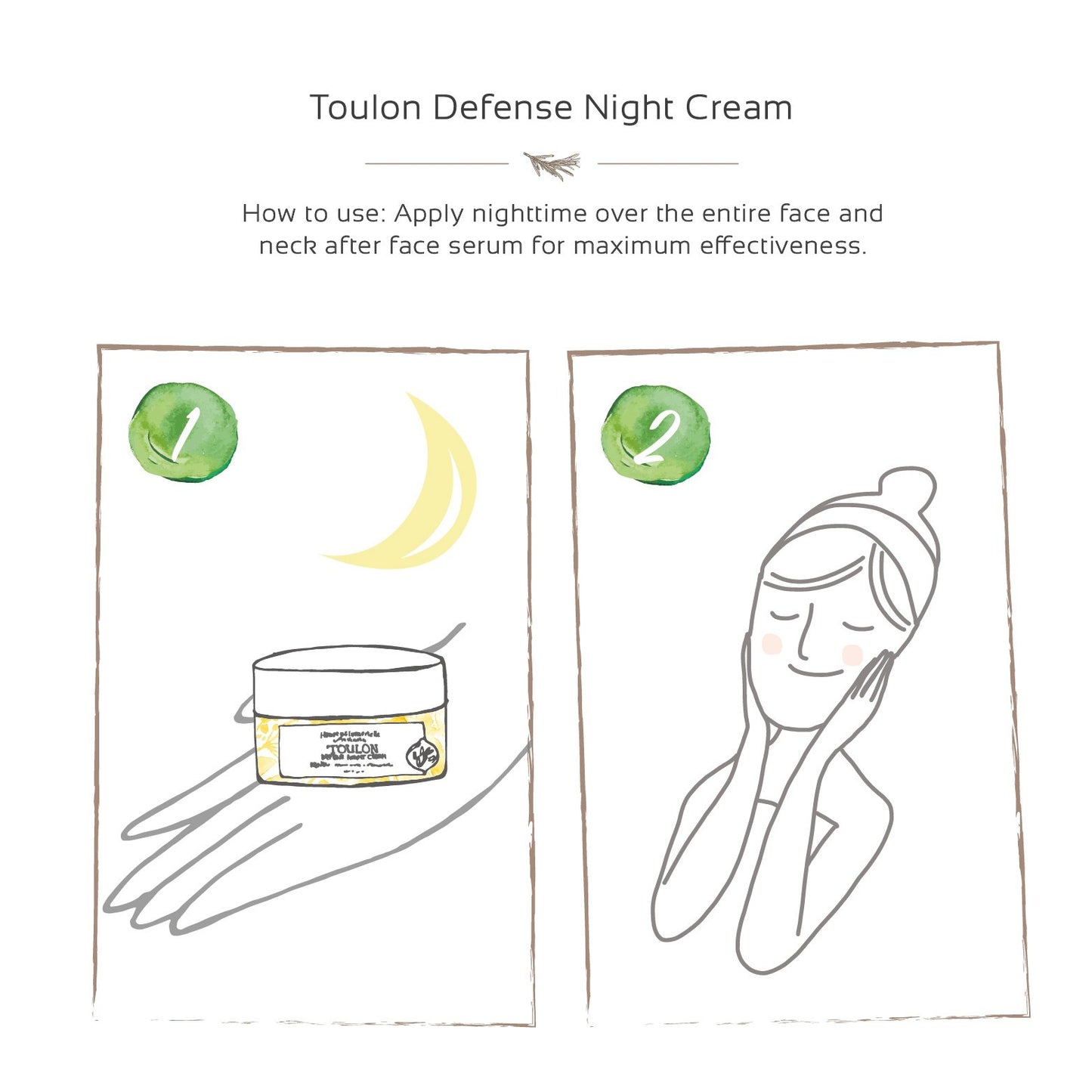House of Immortelle Toulon Defense Night Cream in a luxurious jar, formulated to hydrate and repair the skin overnight. Rich in nourishing ingredients, this night cream helps to rejuvenate and protect the skin, leaving it smooth and revitalized by morning