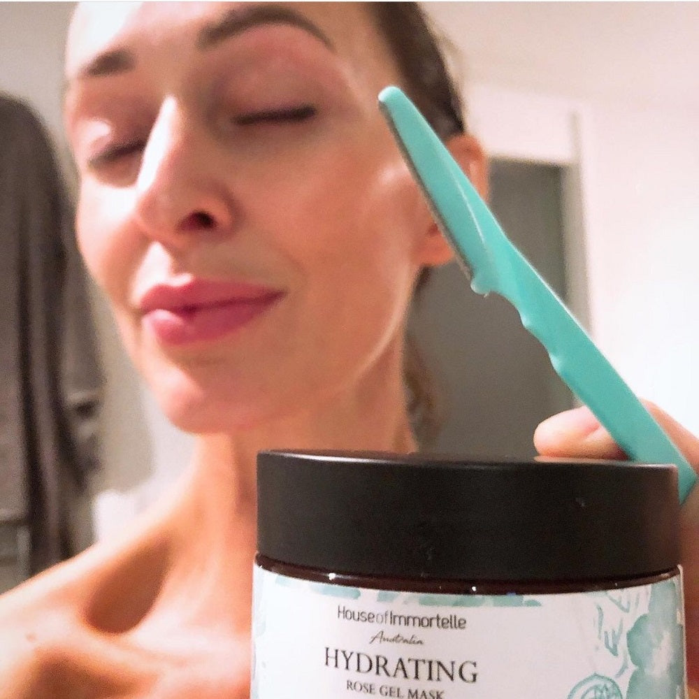 House of Immortelle award-winning Hydrating Rose Gel Mask for soft, hydrated and radiant-looking skin.