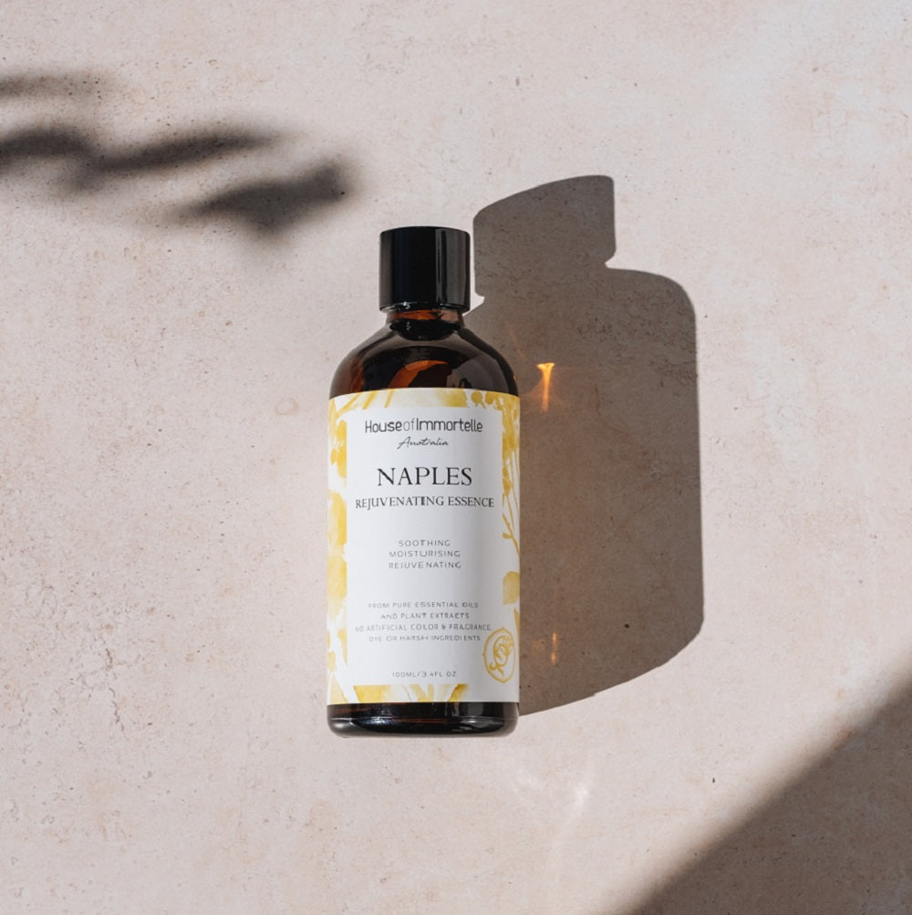 House of Immortelle Naples Rejuvenating Essence for hydrated, smooth and radiant-looking skin.