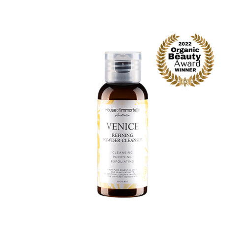 House of Immortelle Venice Refining Powder Cleanser for smooth, fresh and refined-looking skin.